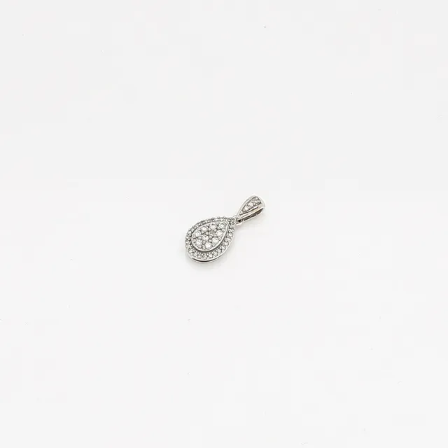 HÄNGE, 18K vitguld med diamanter. Vikt ca 0,8 g.