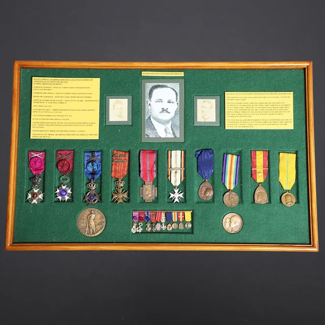 BELGIUM: A GROUP OF TEN ATTRIBUTED TO RESERVE LIEUTENANT FERDINAND VERLEYEN.