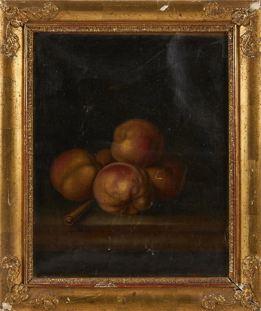 OIDENTIFIERAD KONSTNÄR (tidigt 1800-tal). Stilleben med äpplen. — Paintings — Stockholms Auktionsverk Magasin 5