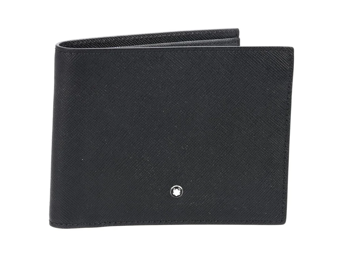 PLÅNBOK, MONTBLANC, satorial, svart skinn, 11x9 cm, kort, sedel, dustbag, originalask, ytterkartong. — Accessoarer/Plånböcker — Kaplans