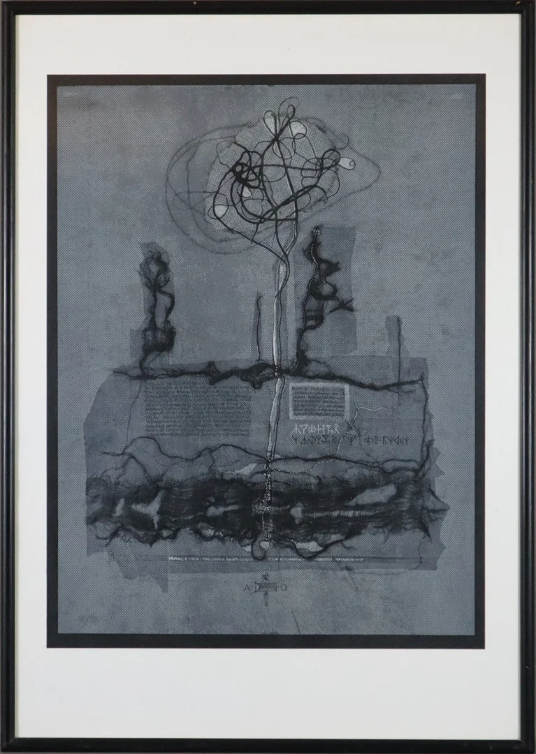 - Unbekannter Künstler - ABSTRAKTION, Collage/Mischtechnik. — Paintings — Auktionshaus Blank