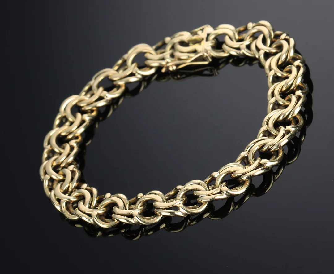Bernhard Hertz. Strong bismarck bracelet of 14 kt. gold — Jewellery/Bracelets — Lauritz