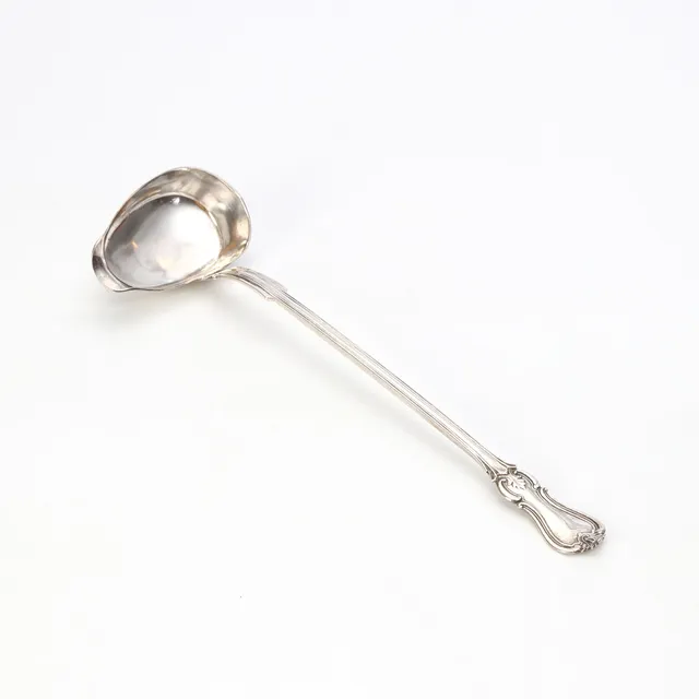GUSTAF THEODOR FOLCKER. SOPPSLEV. Silver. Stockholm, 1855. Vikt ca 225 gram.