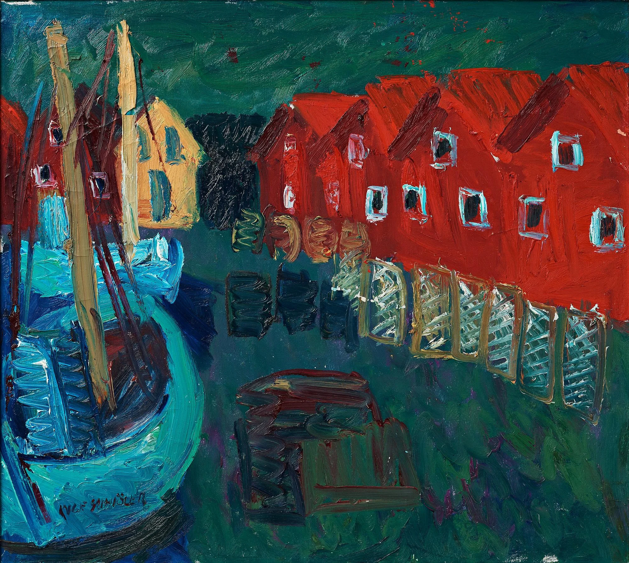 Inge Schiöler, "Fiskebryggan, Ramsö". — Bukowskis