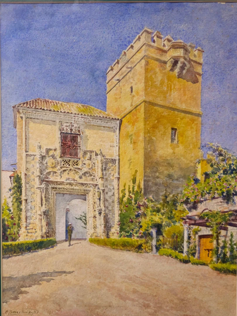 BONAVENTURA POLLÉS Y VIVO. ALCAZAR DE SEVILLA. ACUARELA SOBRE PAPEL. 1917. — Paintings — Barcelona Auctions