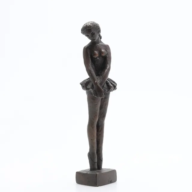 CARL EINAR BORGSTRÖM. Skulptur, brons, "Balettflickan." numrerad No. 417.