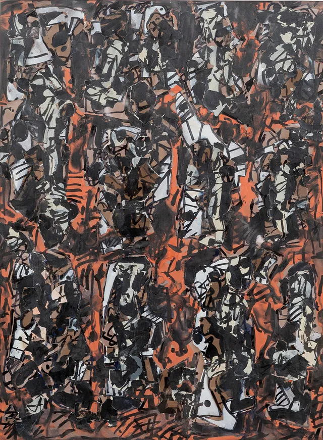 VALTER GIBSON (1928-2002). Komposition, collage, signerad och daterad, -93.