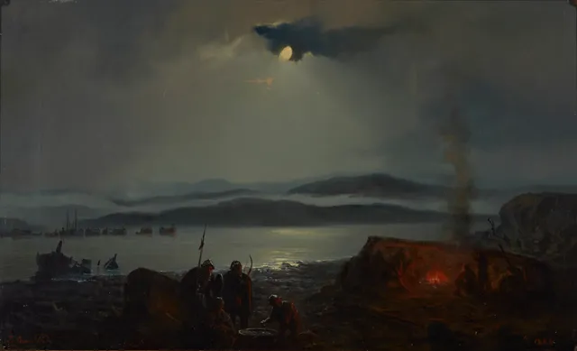 Bennetter, Johan Jakob — "Natten efter slaget i Hafrsfjord" 1884