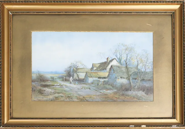 HENRY JOHN SYLVESTER STANNARD. Akvarell, signerad.