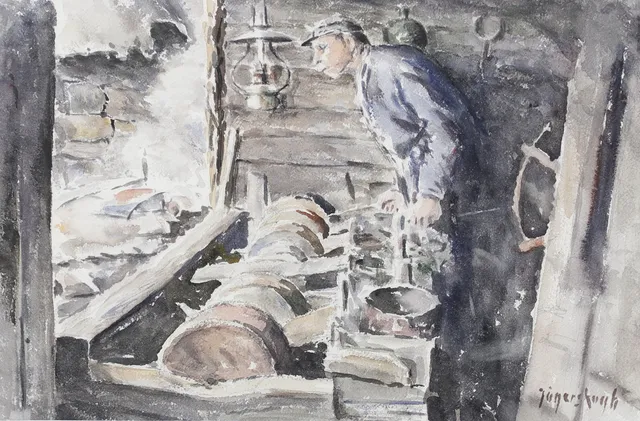 DAVID JÄGERSKOGH. Akvarell på konstpapper, signerad.