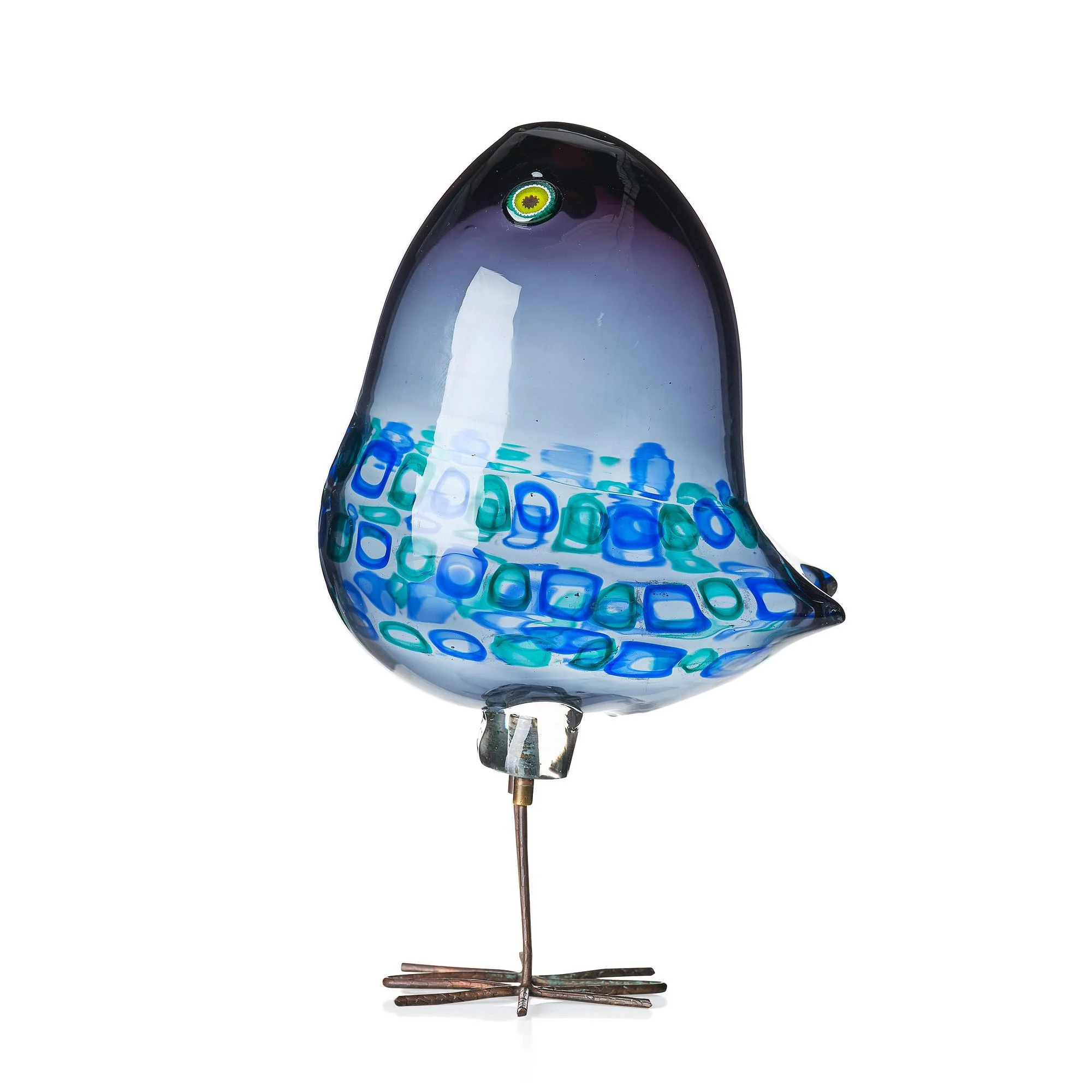 Alessandro Pianon, skulptur, fågel, Vistosi, Murano 1960-tal. — Bukowskis