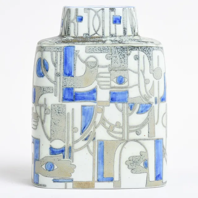 NILS THORSSON. Royal Copenhagen, Fajance 'Baca' vase.