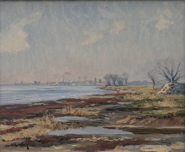 KARL LUNDBORG. KUSTBILD, signerad.