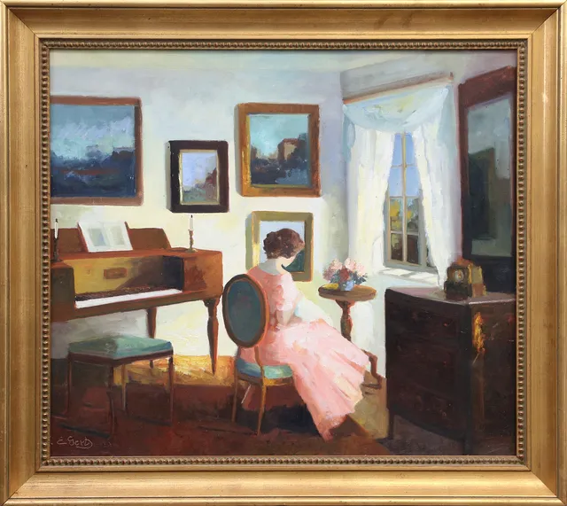 EDITH GERT. OLJA, på duk, signerad.