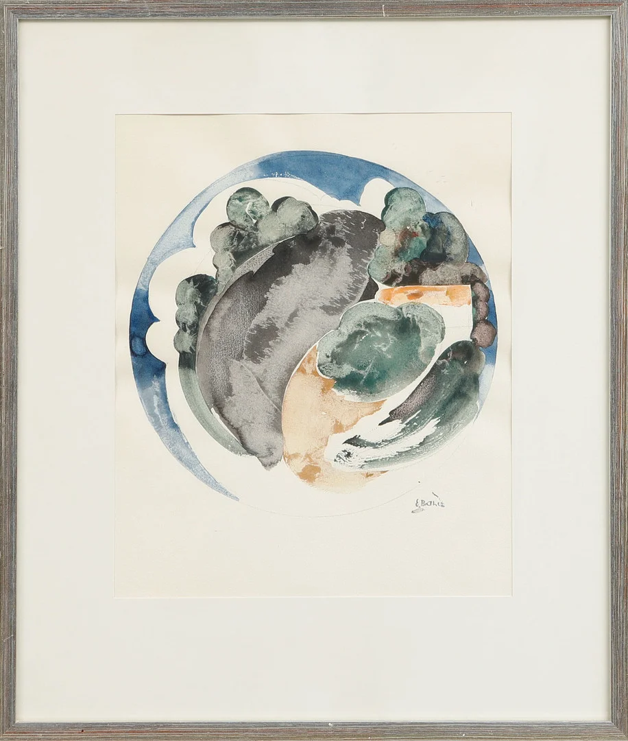 ERLAND BRAND. Komposition, akvarell, signerad. — Paintings — Göteborgs Auktionsverk