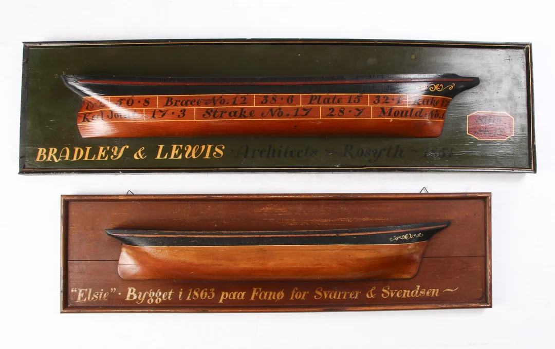 Two half-models / half-ships (2) — Hobby and collectibles/Collectibles — Lauritz