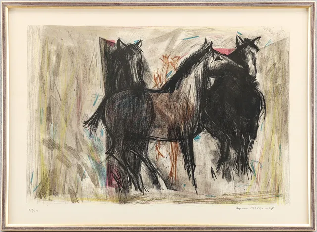 INGVAR OLSON. Litografi 213/300, signerad -64.