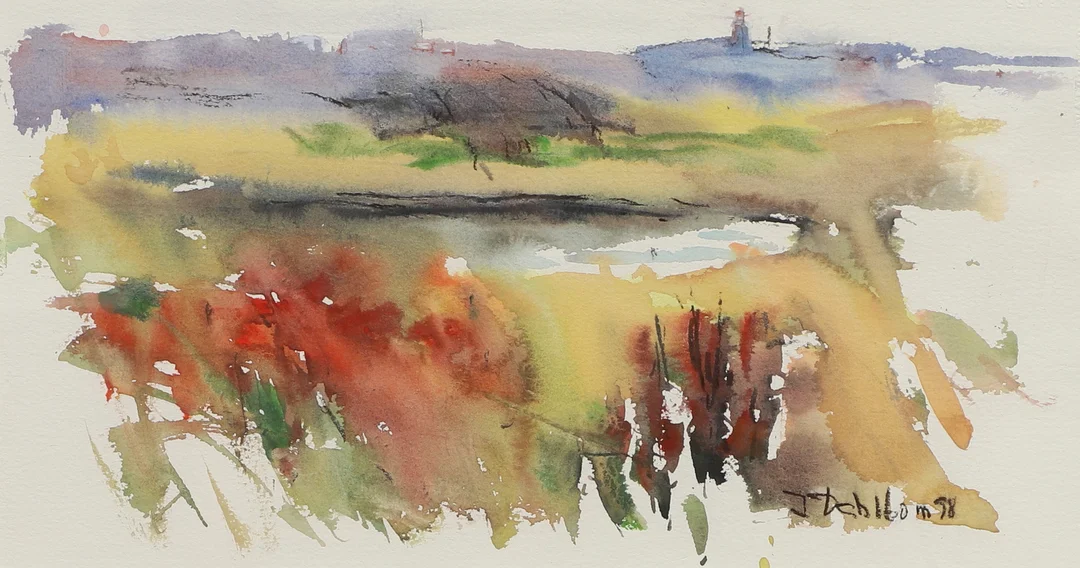 INGVAR DAHLBOM. Akvarell, landskap, signerad, daterad -98. — Paintings — Ekenbergs Auktioner
