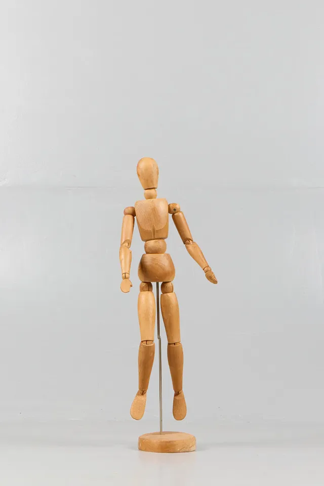 Stor vintage kunstner mannequin, 1900-tallets midte.
