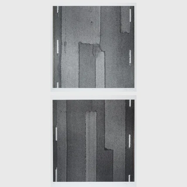 CLAY KETTER F. 1961. To kompositioner fra serien Road: 'Road 1b' og 'Road 1.d', fotogravurer, signerede og daterede 2002 (2).