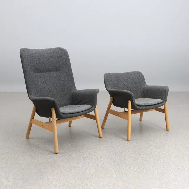 IKEA, FÅTÖLJER, TVÅ ST. Textilklädsel. Samtida tillverkning.