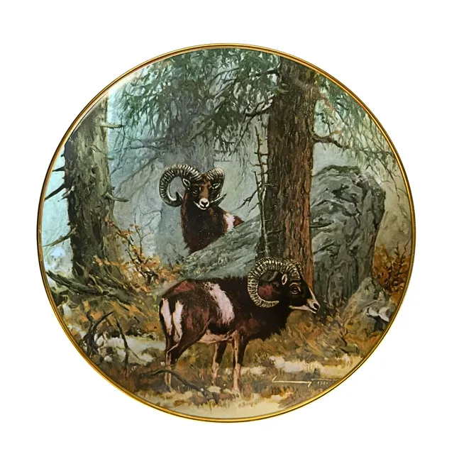 HANNES LIEDERLEY. LIMITIERTER PORZELLANTELLER "EIN GUTER ANBLICK" VON AK KAISER PORZELLAN.