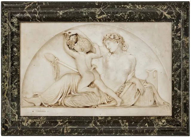 BERTEL THORVALDSEN (1770-1844). Backantinna and satyr (Bacchante and Satyr).
