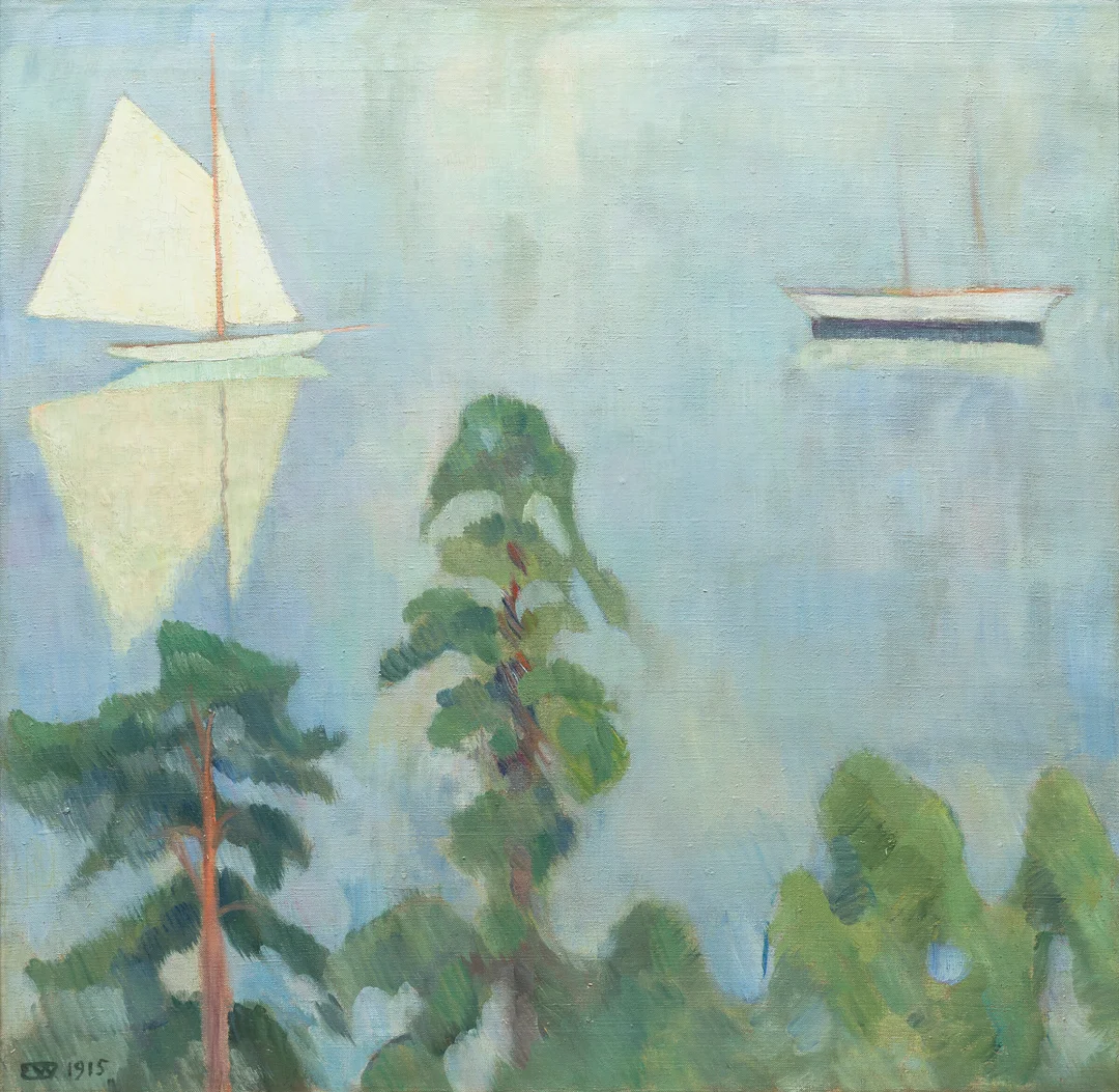 Werenskiold, Erik — "Speiling" 1915 — Kunst/Maleri — Blomqvist