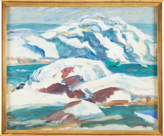 GUNNAR NORDSTRÖM. Landskapsmotiv, olja på duk, signerad.
