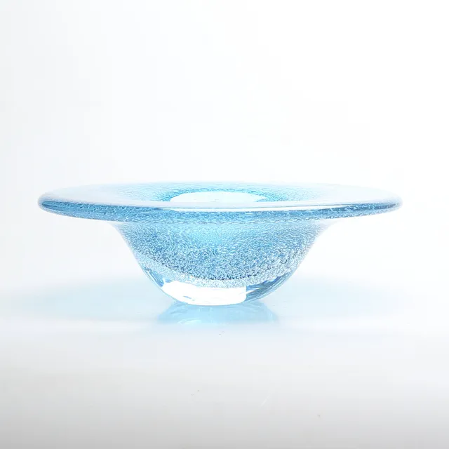 HANNE DREUTLER. SKÅL, glas, Studio Åhus, Fyrklövern, signerad, sent 1900-tal.