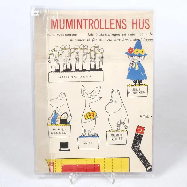 TOVE JANSSON. Klippbilaga "Mumintrollens hus", från Allt i hemmet 1957.