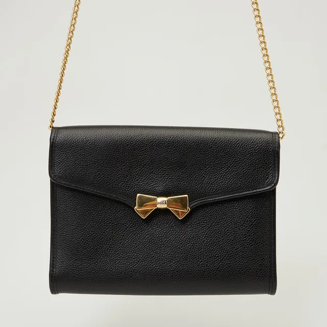 NINA RICCI. Clutch / Schultertasche, Leder, 1980/90er Jahre, Frankreich.