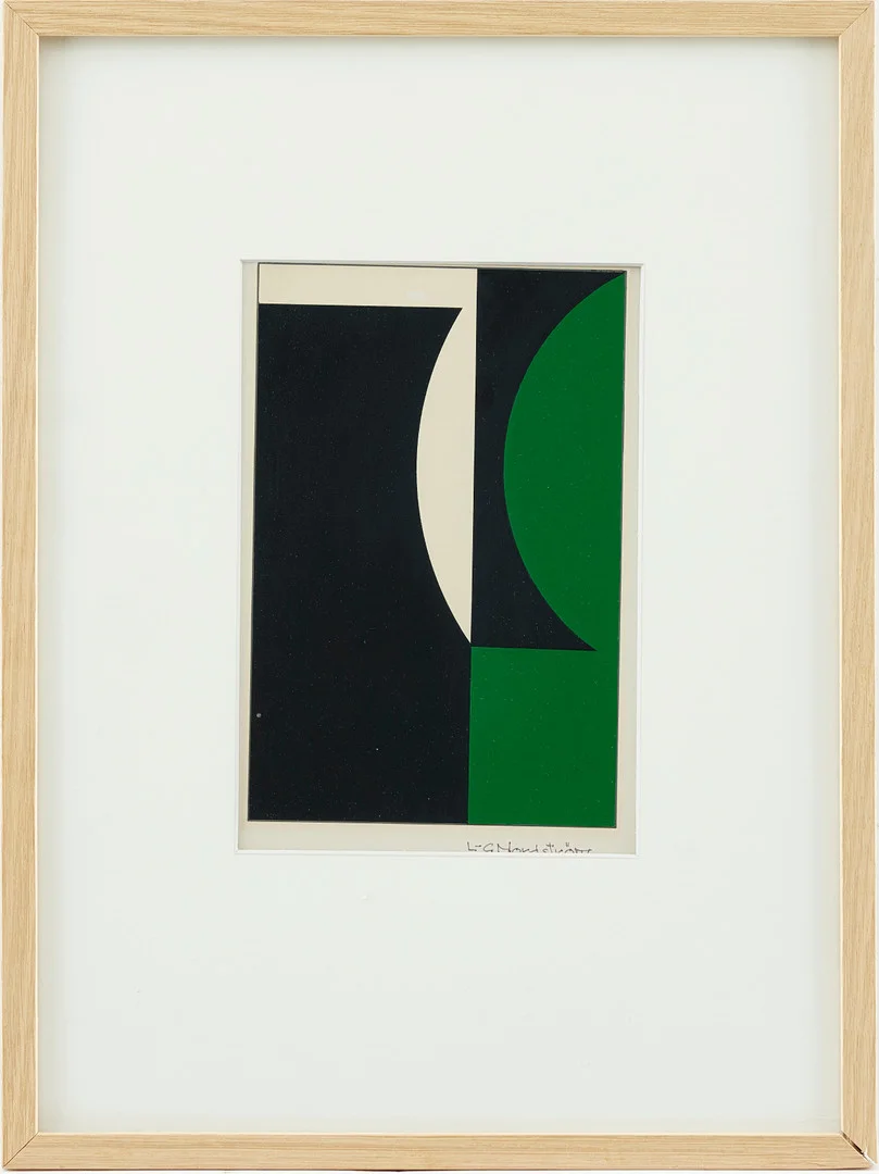 LARS-GUNNAR NORDSTRÖM. Komposition. — Engravings & Prints — Stockholms Auktionsverk Magasin 5