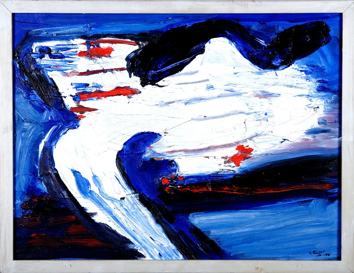 SIXTEN FAGER. Olja på duk, "Vy i vårljus" Årtal 1970. — Paintings — Norrlands Auktionsverk