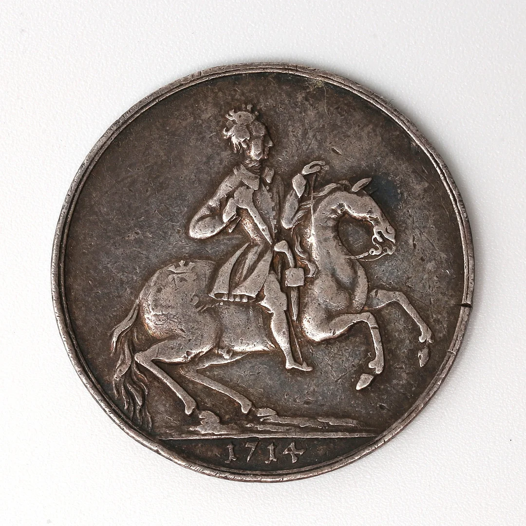 MINNESMEDALJ, silver, Karl XII:s uppbrott Turkiet och ankomst Stralsund 11 nov 1714. — Orders & Medals — Auktionshuset Kolonn