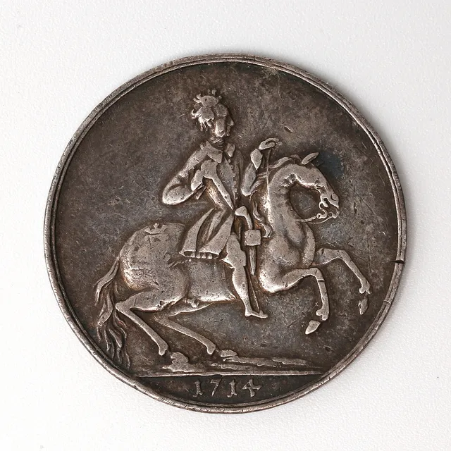 MINNESMEDALJ, silver, Karl XII:s uppbrott Turkiet och ankomst Stralsund 11 nov 1714.