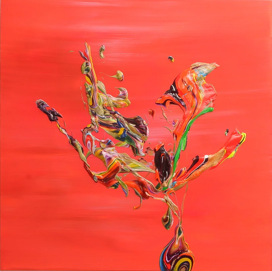 MELKER GARAY. Akryl på duk, signerad à tergo. — Paintings — RA Auktionsverket Norrköping