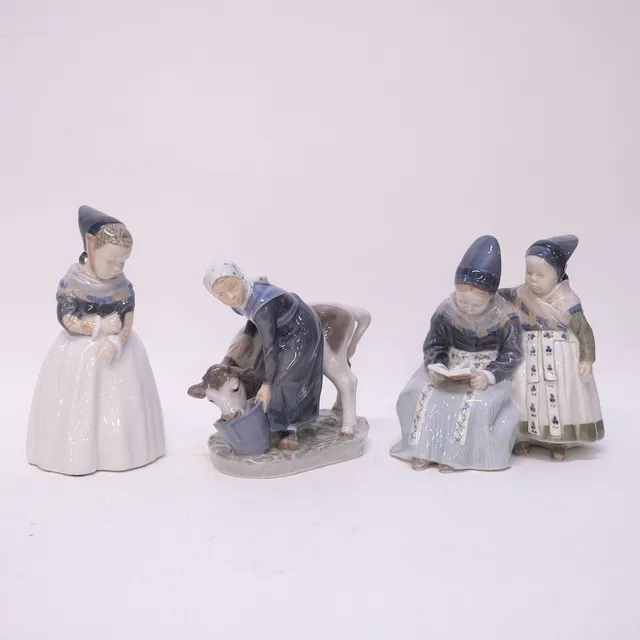 LOTTE BENTER. ROYAL COPENHAGEN, TRE FIGURINER.