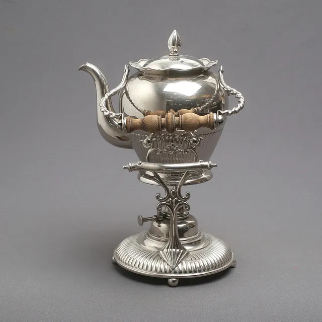 SAMOVAR, nysilver, otydlig stämpel, 1900-talets första hälft.