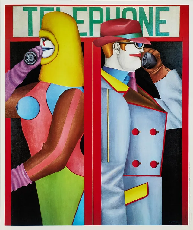 RICHARD LINDNER (1901-1978). "Telephone", signerat i trycket R. Lindner, 1966, affisch.