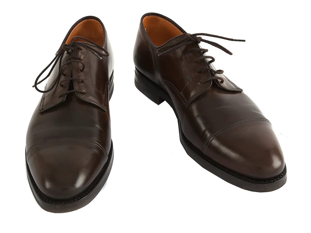 SKOR, CROCKETT & JONES, Bradford, Dark brown, stl 10,5E, skopåsar, kartong. — Kläder/Skor — Kaplans