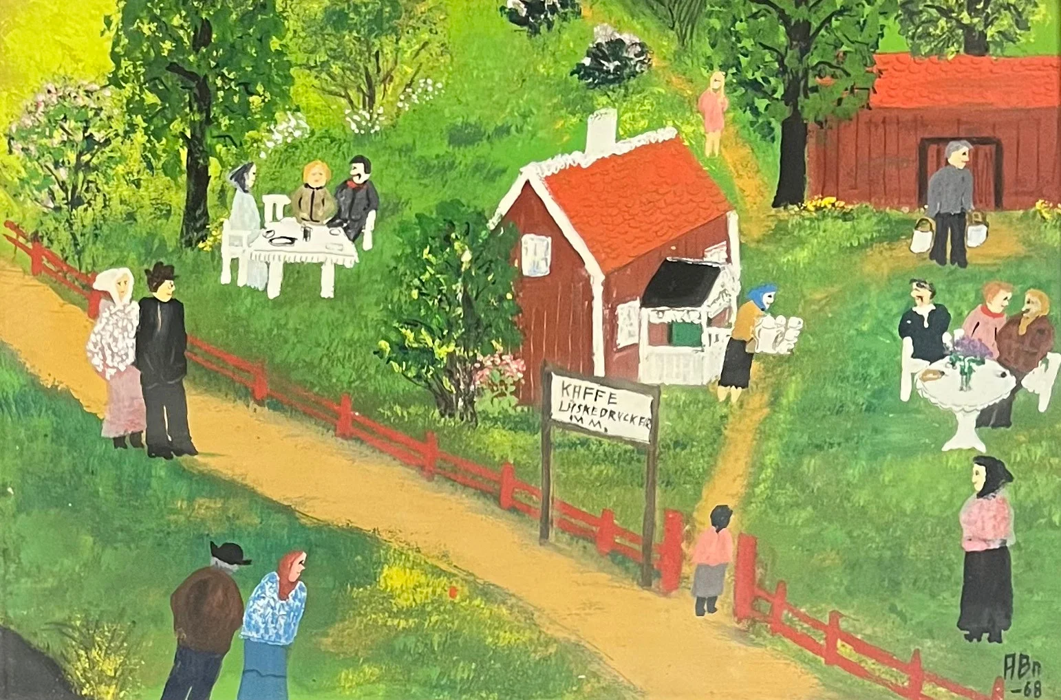 AXEL BENGTSSON. Blandteknik, signerad och daterad A Bn -68. — Paintings — Auktionshuset Thörner & Ek