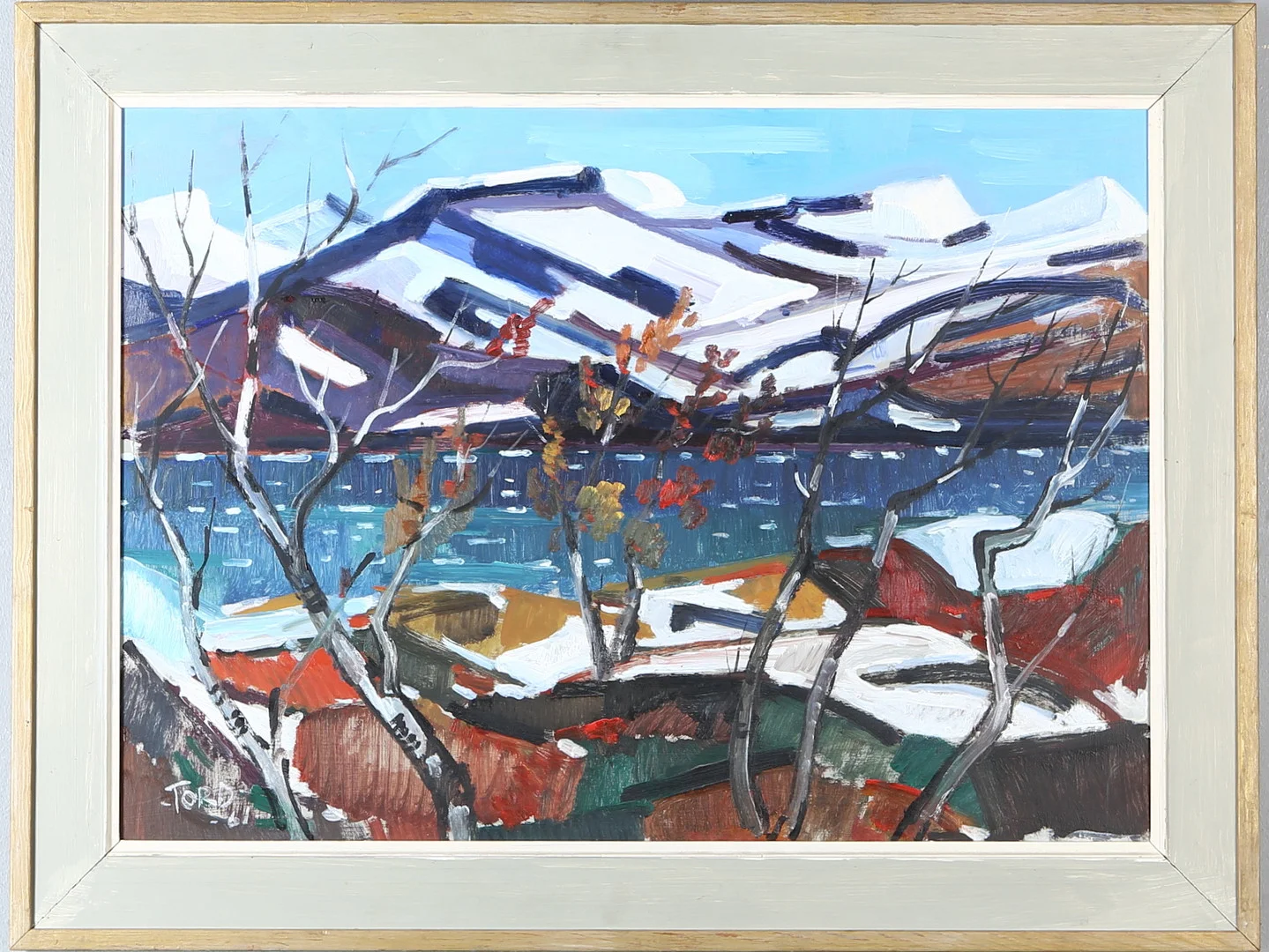 TORD LEANDER ENGSTRÖM. Fjällmotiv, olja på pannå, signerad samt daterad 61. — Paintings — Auktionshuset Kolonn
