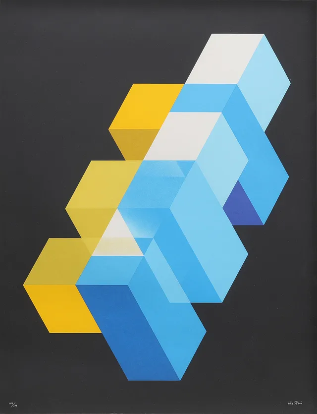 LEO REIS. FÄRGSERIGRAFI, SIGNERAD OCH NUMRERAD 106/199.