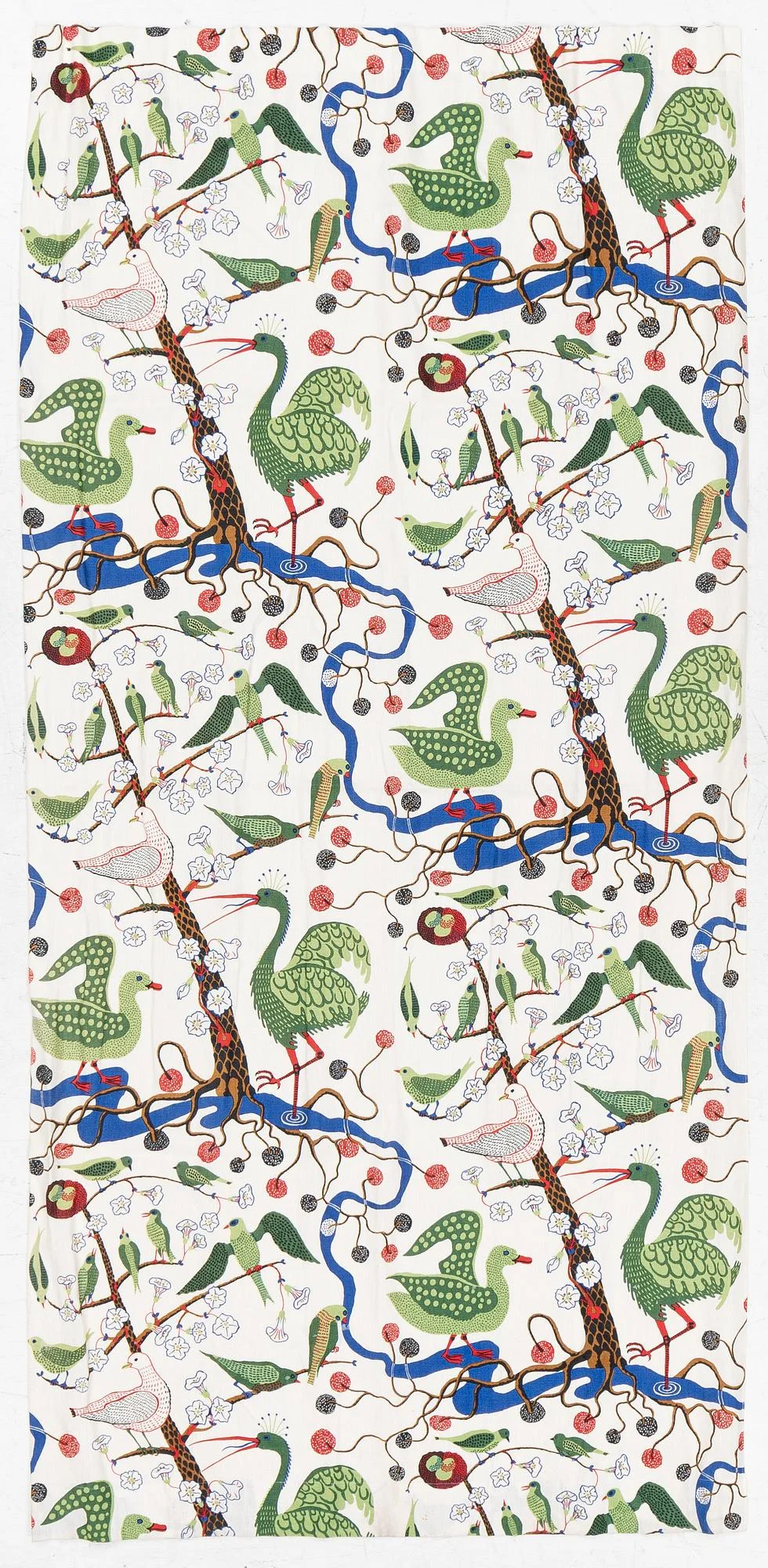 Josef Frank, gardin, "Gröna fåglar", Firma Svenskt Tenn. — Design/Övrigt — Bukowskis