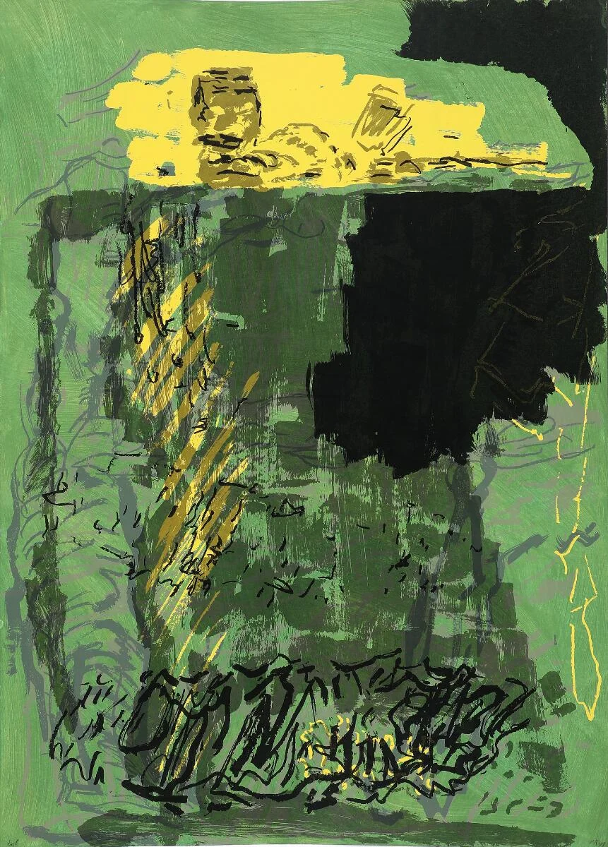 Untitled. “Hansen-tryk”. Signed PK 09, bat. Edition of 16. Silkscreen in colours. 140×100 cm. Unframed. — Modern Prints/Modern art — Bruun Rasmussen