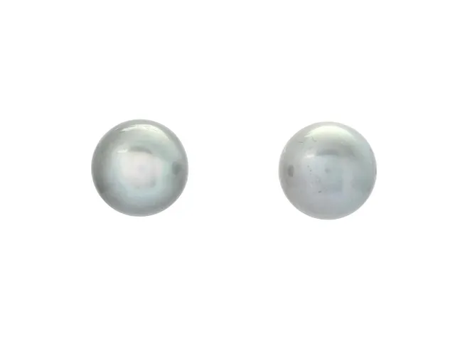 PÄRLÖRHÄNGEN, platina, Tahitipärlor ca 13 mm, stift, snurrebussar i gummi.