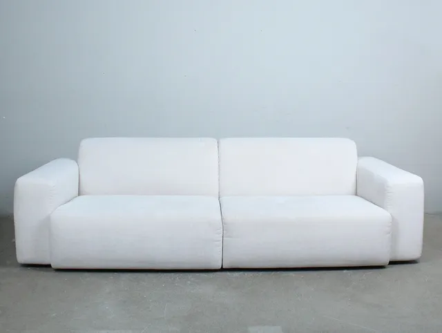 GLOBAL WOHNEN. Sofa / Zweisitzer / Modulsofa, Modell "Elementos", Zwei Elemente mit Armlehne.