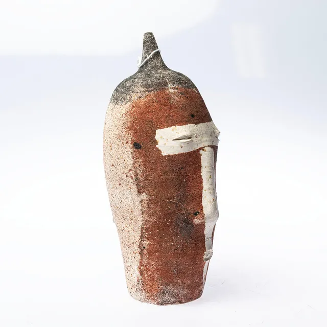 NILS GUNNAR ZANDER. Skulptur i stengods, ansikte, signerad N G Zander.