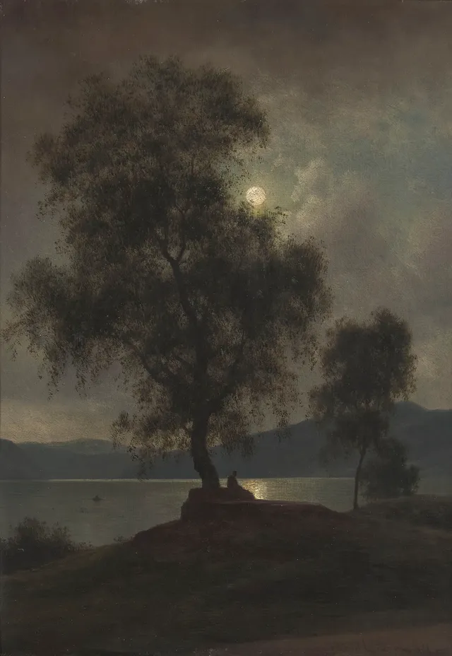 Libert, Georg Emil — Kong Beles gravhaug ved Balestrand, 1884